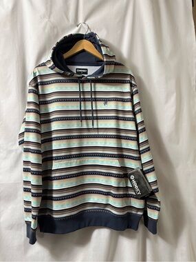 Hooey Mesa Men’s Patterned Pullover Hoodie in Black and Brown 0173